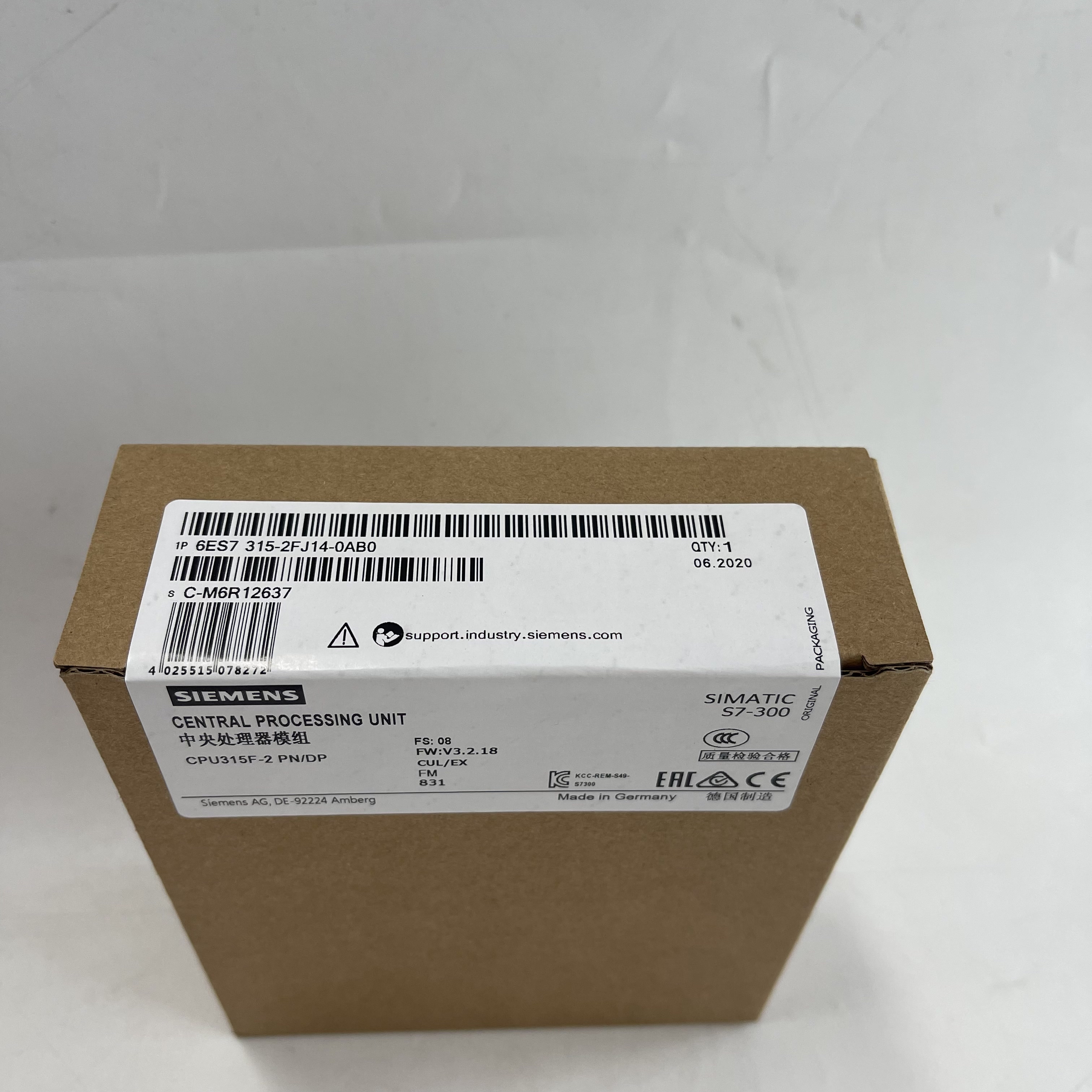 Siemens Central Processing Unit 6ES7315-2FJ14-0AB0