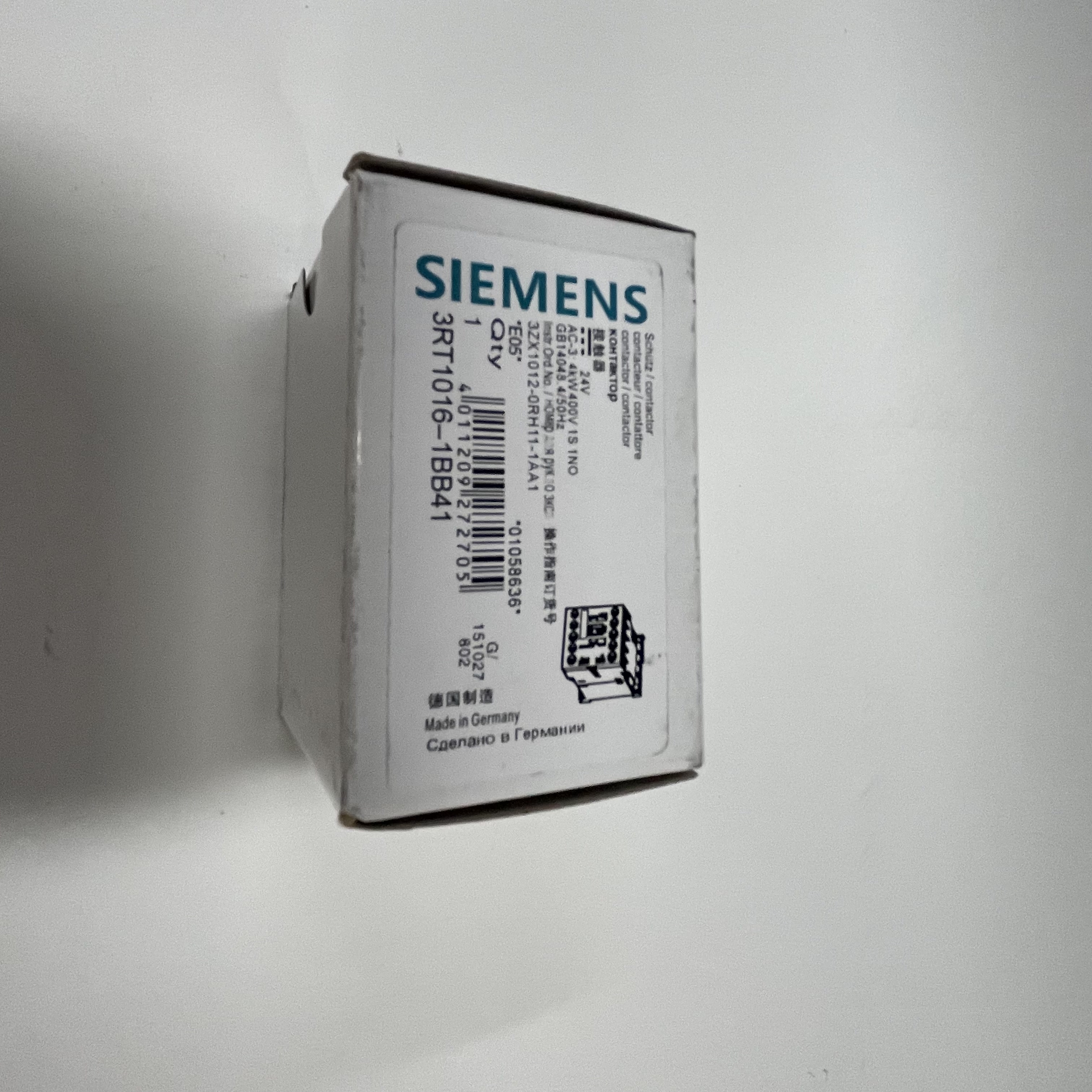 SIEMENS Contactor 3RT1016-1BB41