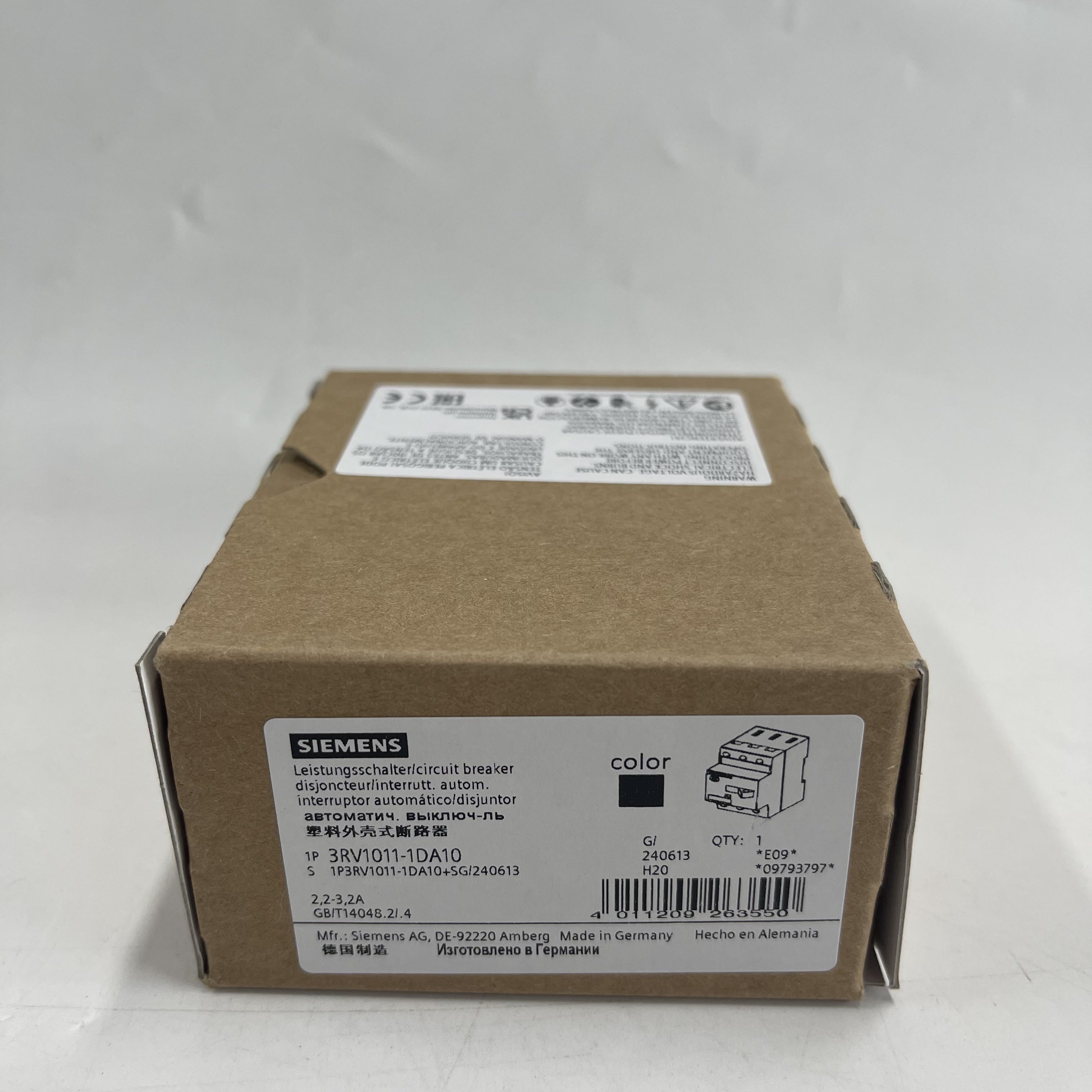 SIEMENS Circuit Breaker 3RV1011-1DA10