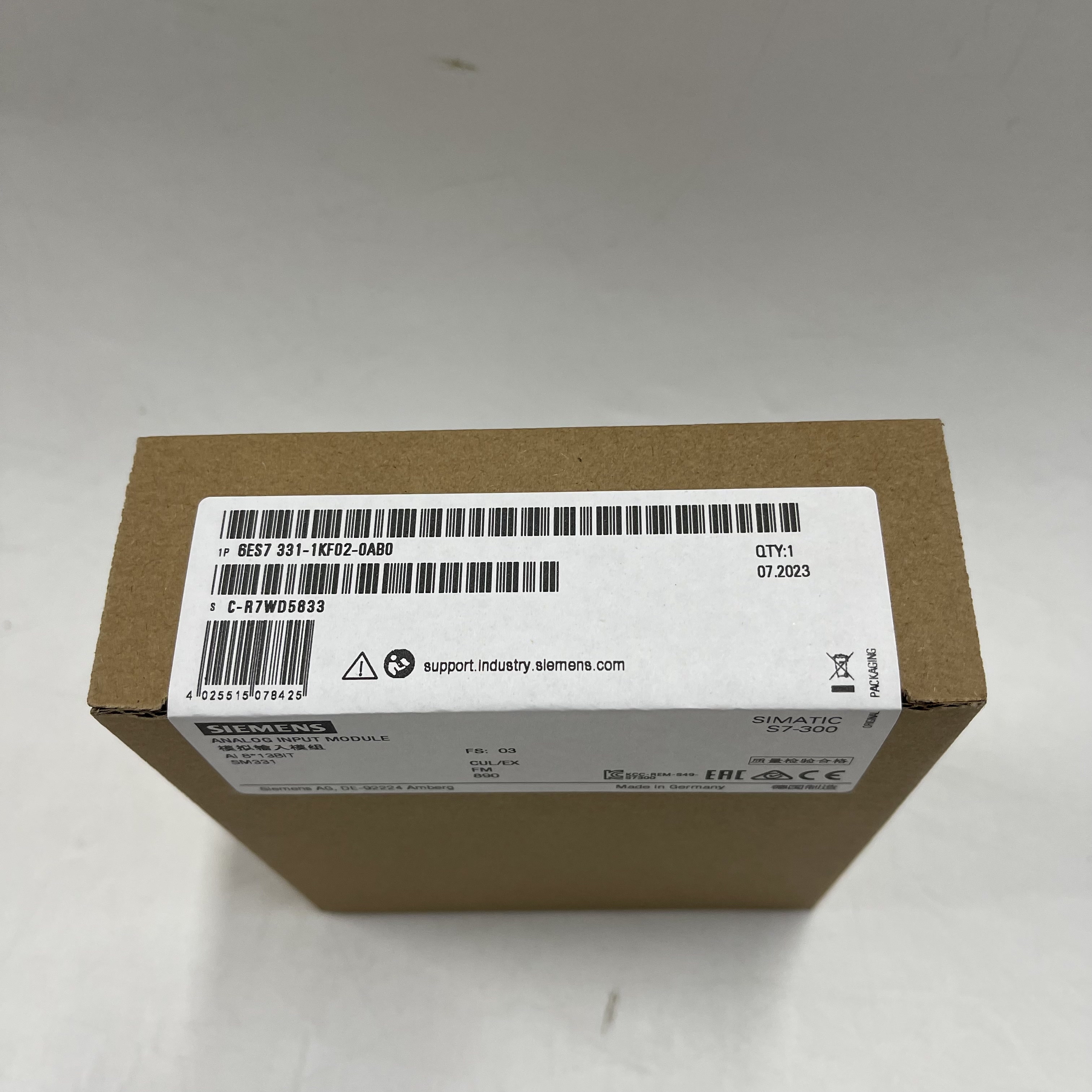 Siemens Analog Input Module 6ES7331-1KF02-0AB0