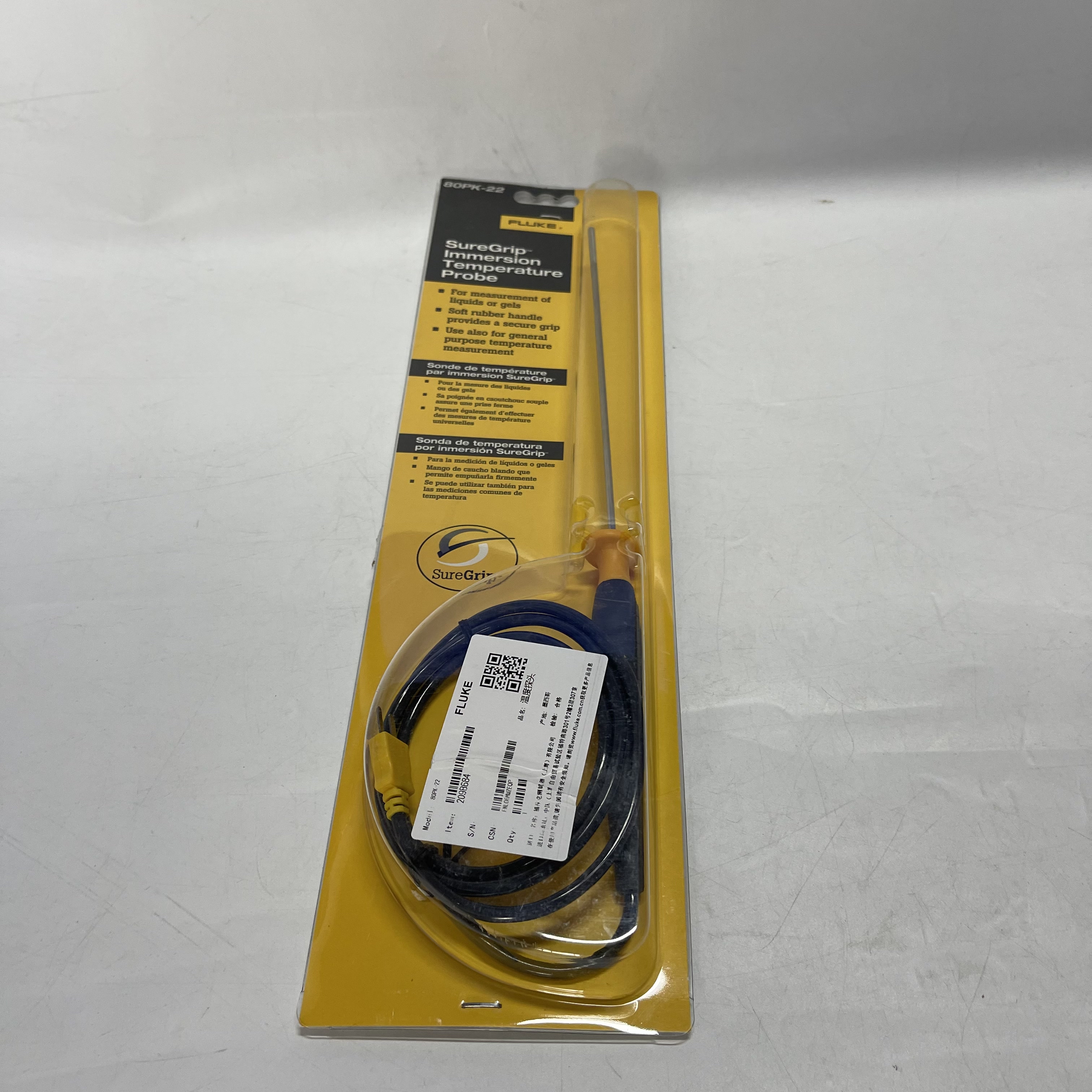 FLUKE Immersion Temperature Probe 80PK-22