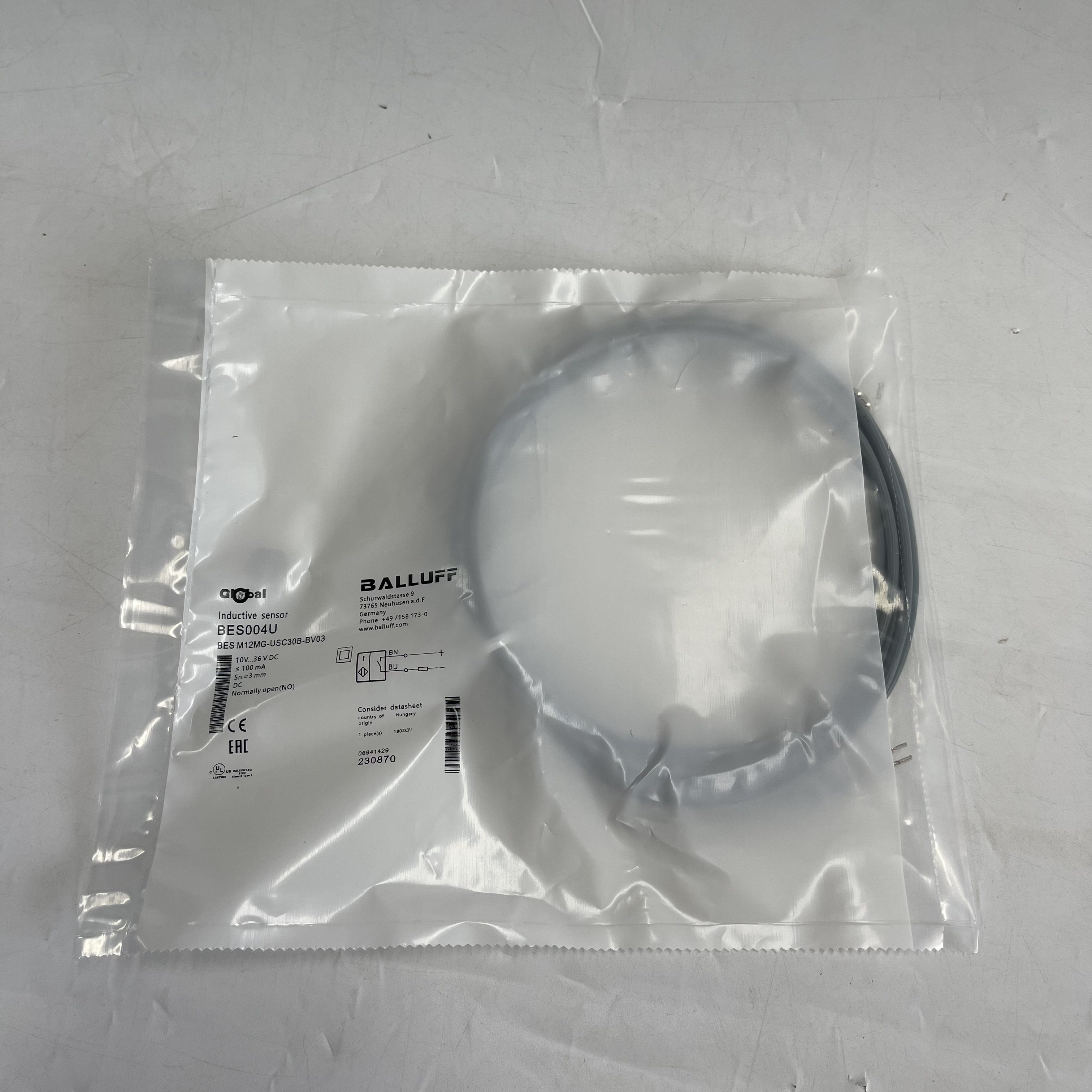 Balluff Inductive Proximity Sensor BES004U