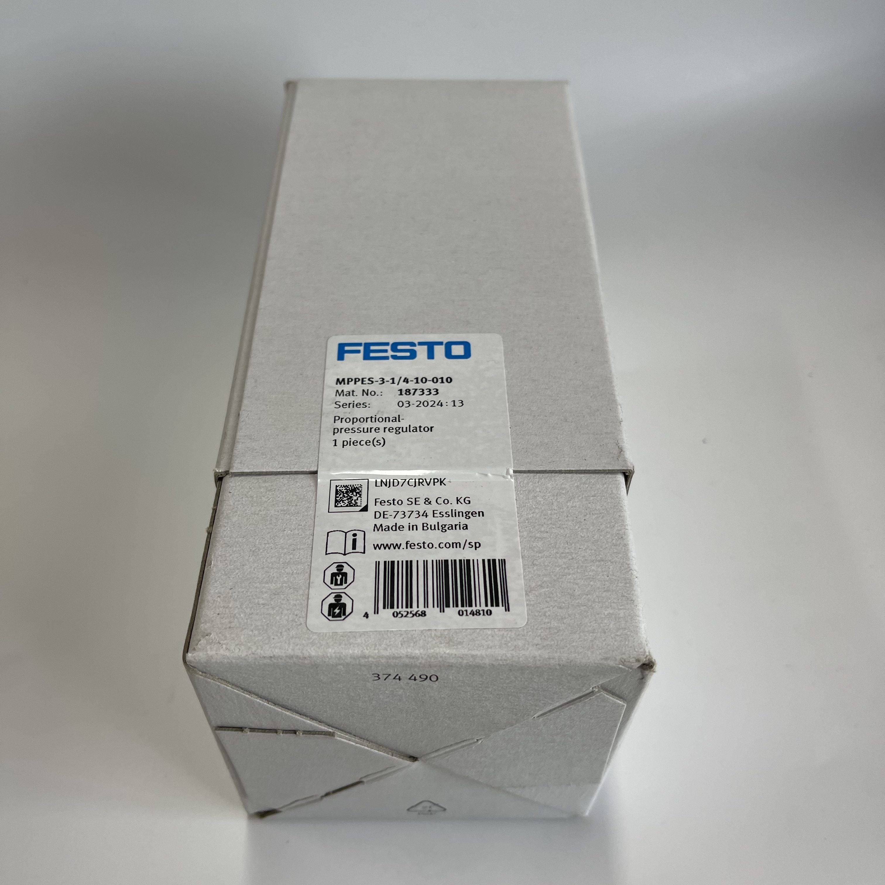 FESTO Proportional Pressure Regulator MPPES-3-1/4-10-010