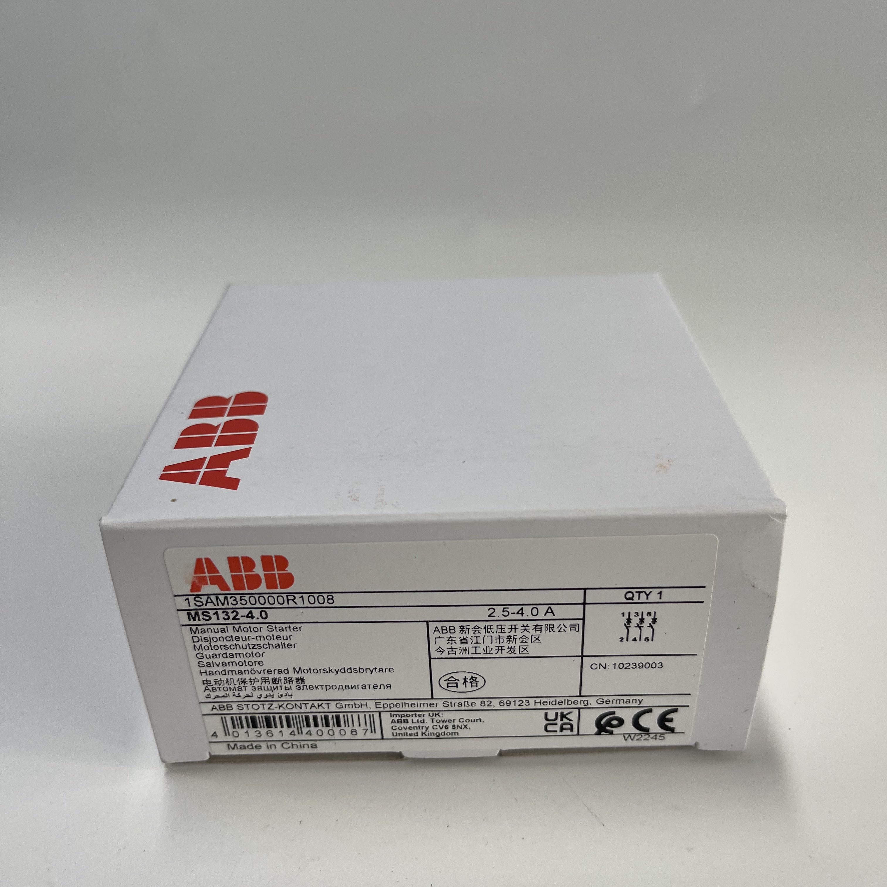 ABB Manual Motor Starter MS132-4.0